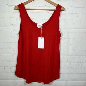 New Adrienne Tank Top Womens Size XL Rusted Orange Stretch